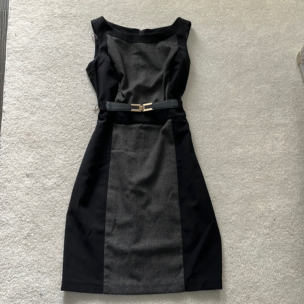 Black Dress With Gold Belt